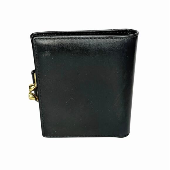Gucci Horsebit Black Leather Kisslock Wallet w/ Gold Hardware - Picture 2 of 14